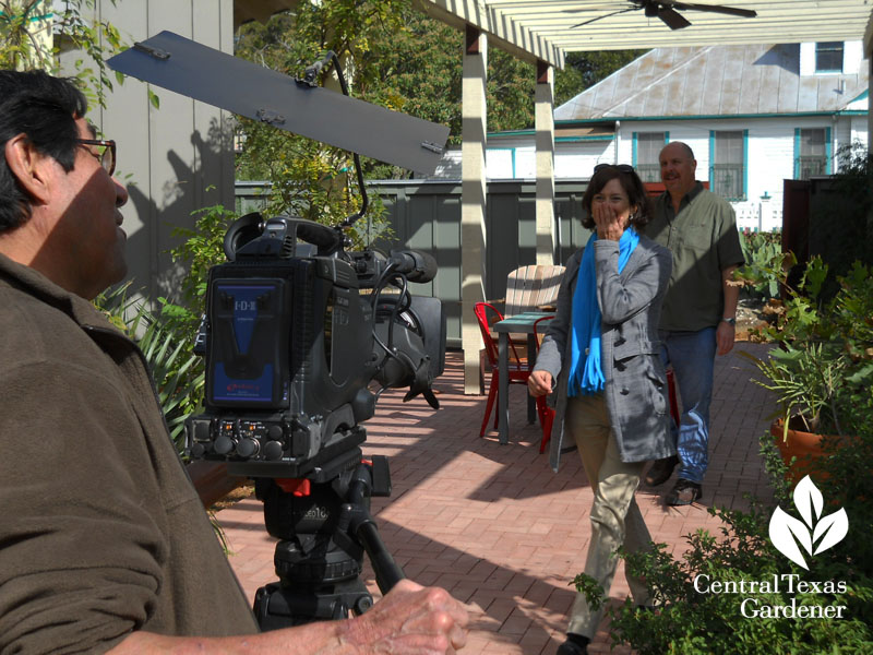 Ed Fuentes tapes Elizabeth McGreevy and Gary Woods Central Texas Gardener 