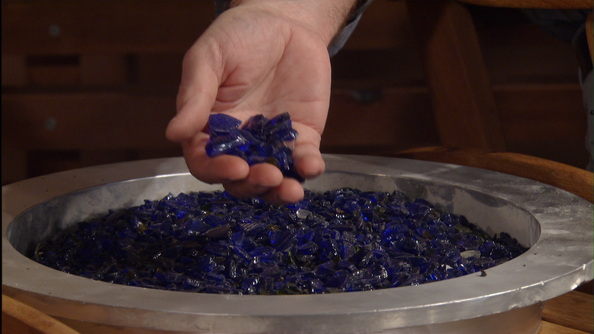 blue glass mulch Garden-Ville blue glass mulch Garden-Ville