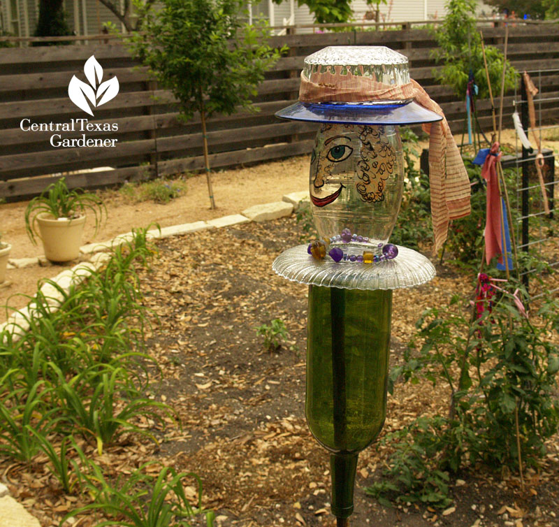 Cute hose guard design with old glassware 