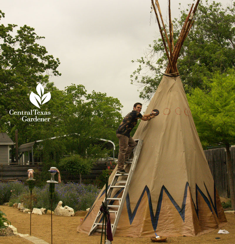 garden tipi by Luke Fowler Hutto Texas garden tipi by Luke Fowler Hutto Texas