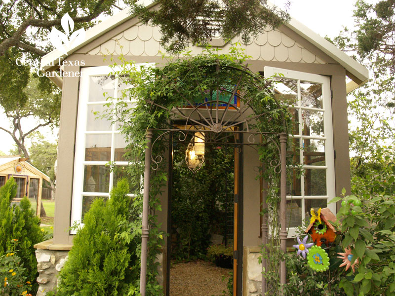 Garden welding and stained glass greenhouse central texas gardener 