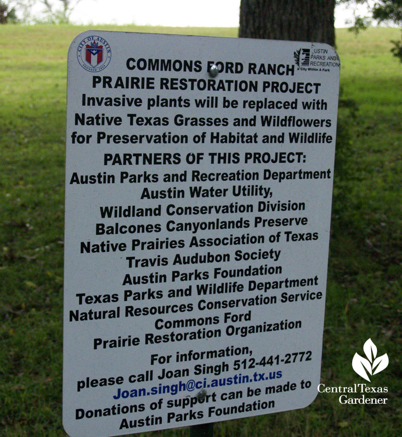 Commons Ford Prairie Restoration Organization Commons Ford Ranch Prairie Restoration Organization