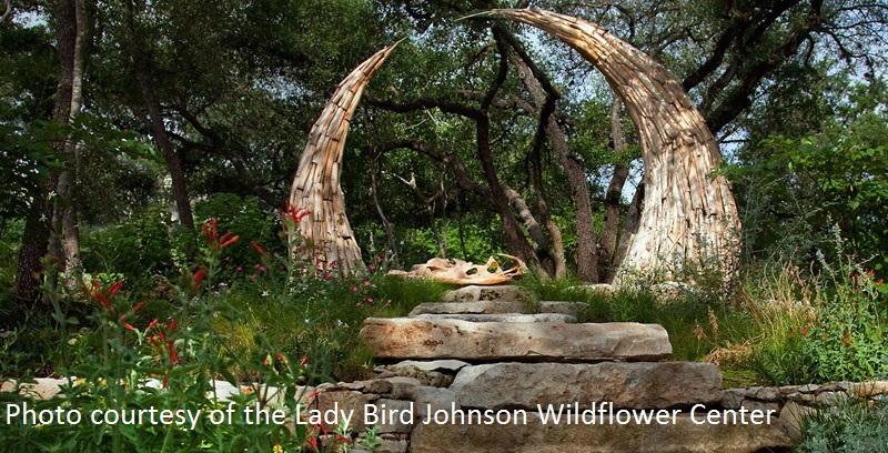 Chris Levack sculpture Lady Bird Johnson Wildflower Center Gardens on Tour
