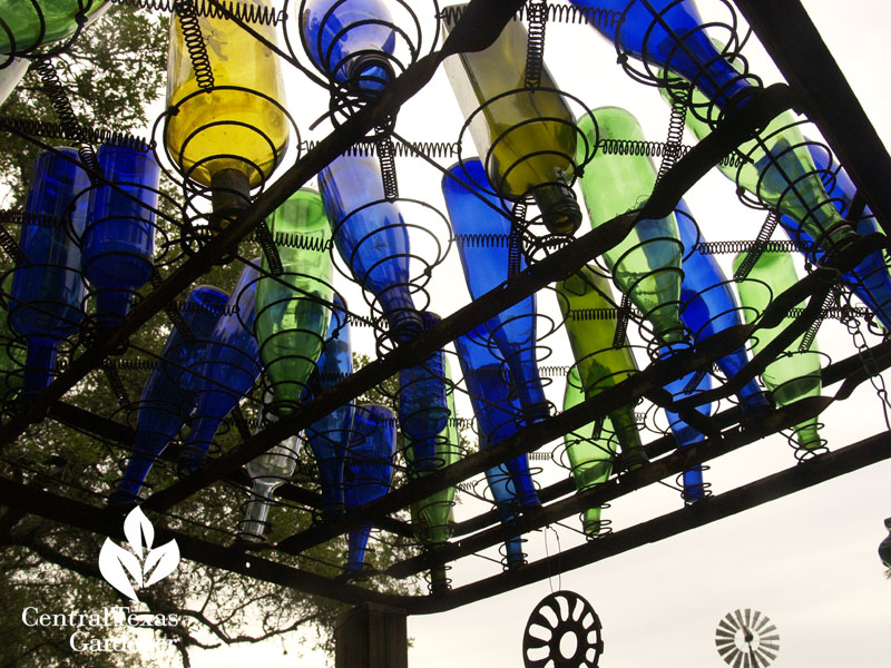 Bedspring bottle arbor central texas gardener Bedspring bottle arbor central texas gardener