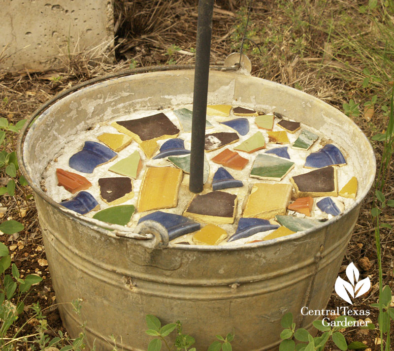 Mosaic on concrete container design Mosaic on concrete container design