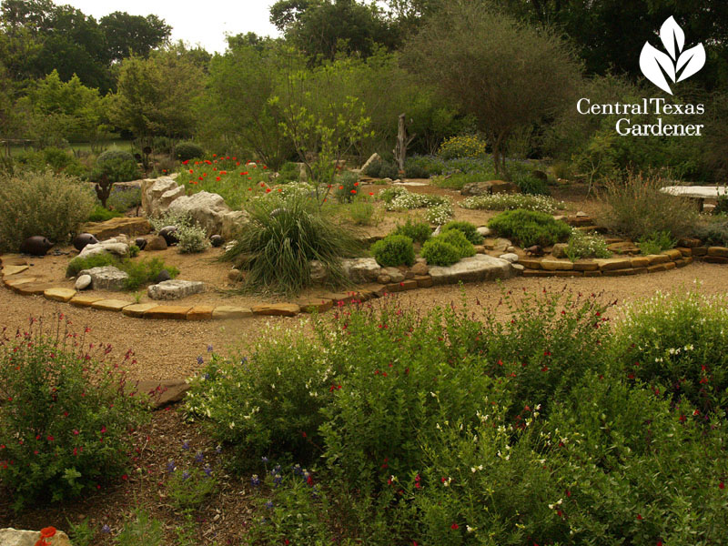rocky berm for native plants Central Texas Gardener