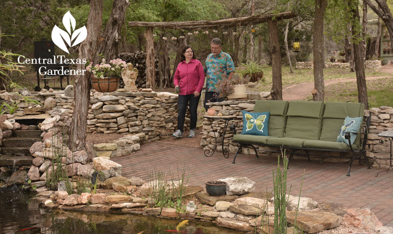 Pond and patio design Liberty Hill Central Texas Gardener