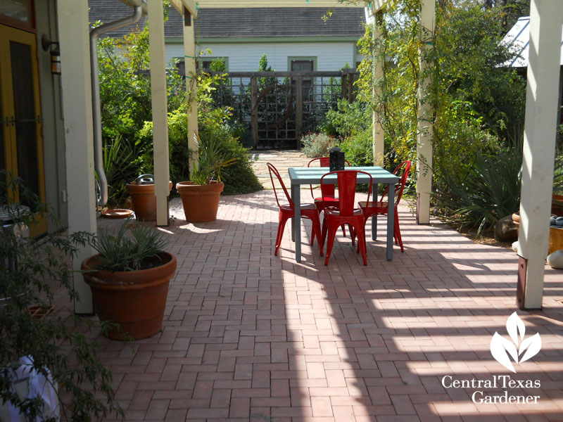 brick patio modern breezeway Central Texas Gardener