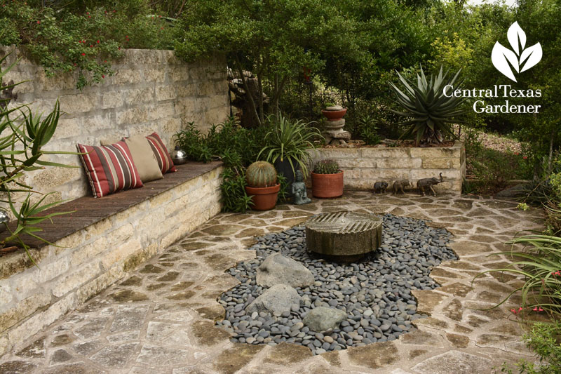patio millstone fountain Central Texas Gardener