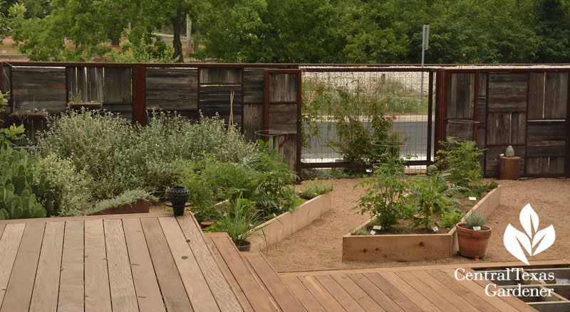 deck levels recycled fence no lawn garden Central Texas Gardener