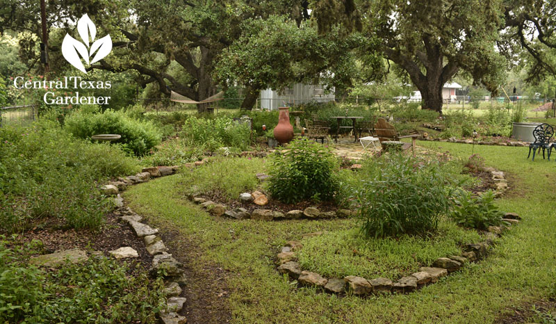 stone raised beds backyard habitat Central Texas Gardener