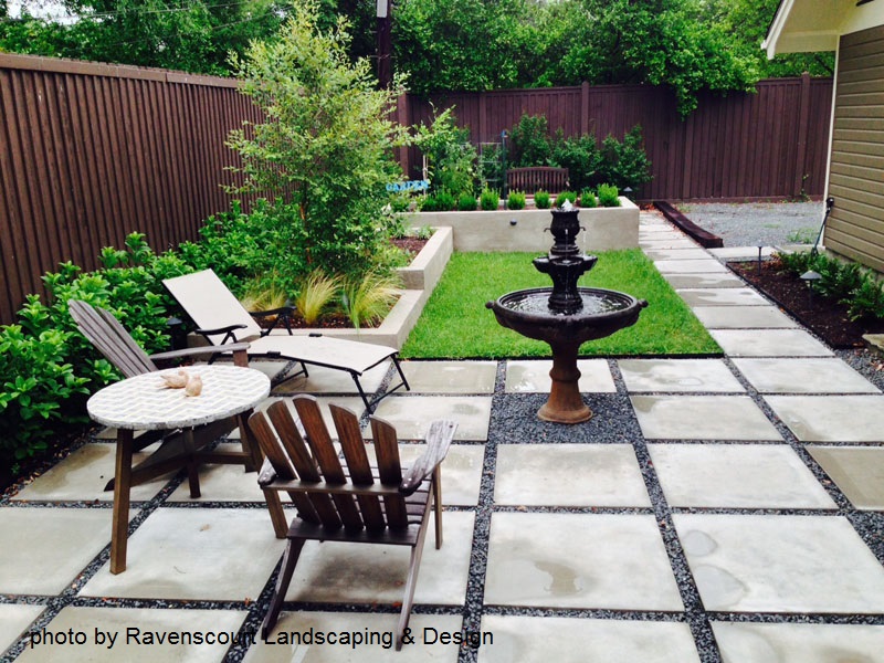 reduced lawn three tier small garden Ravenscourt Landscape Central Texas Gardener