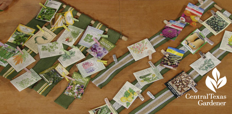 seed storage cute ribbons craft Central Texas Gardener