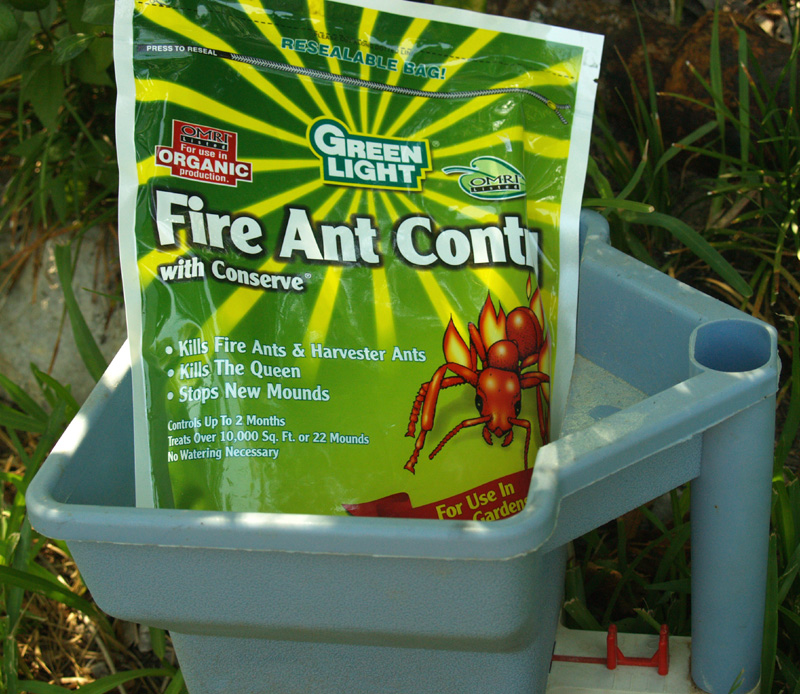 Greenlight with Conserve fire ant bait with spinosad