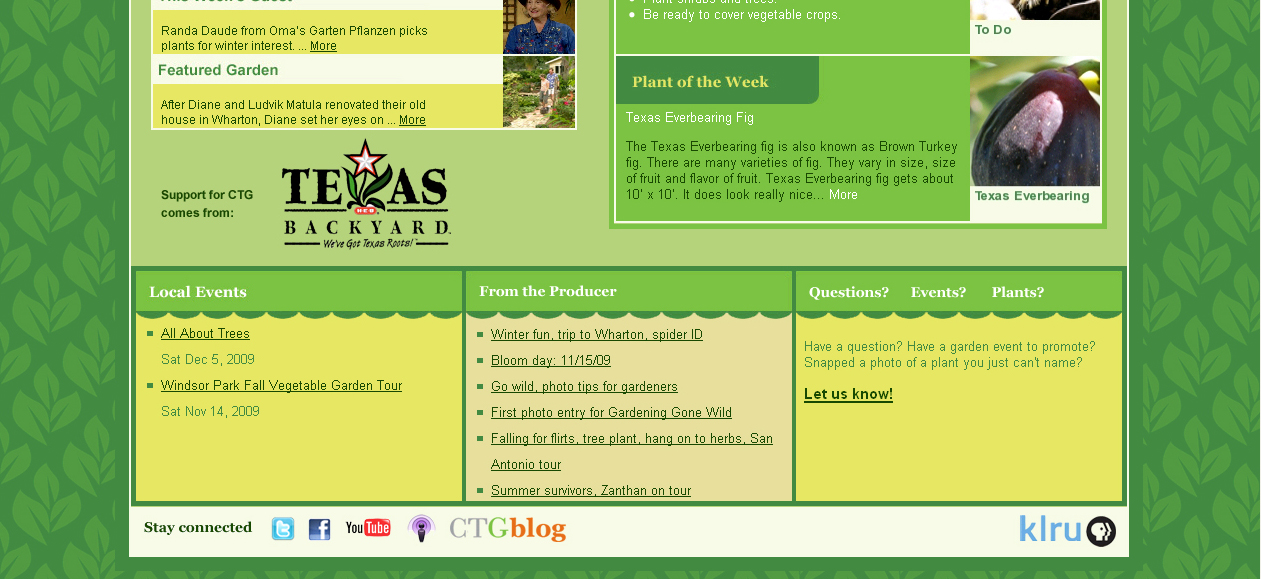 Central Texas Gardener website submit pictures