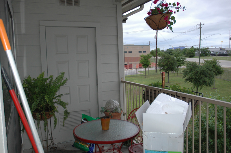 Jenny Peterson's patio before renovation 