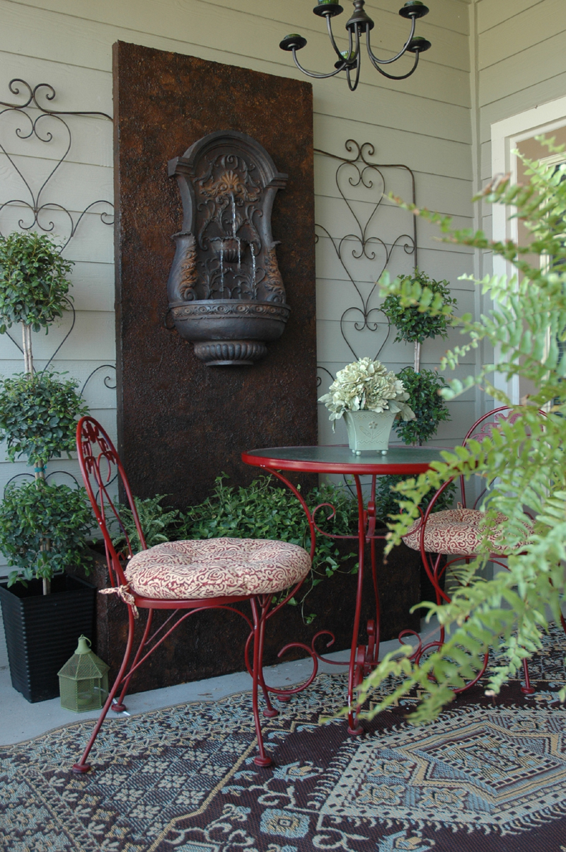 Jenny Peterson's balcony wall fountain