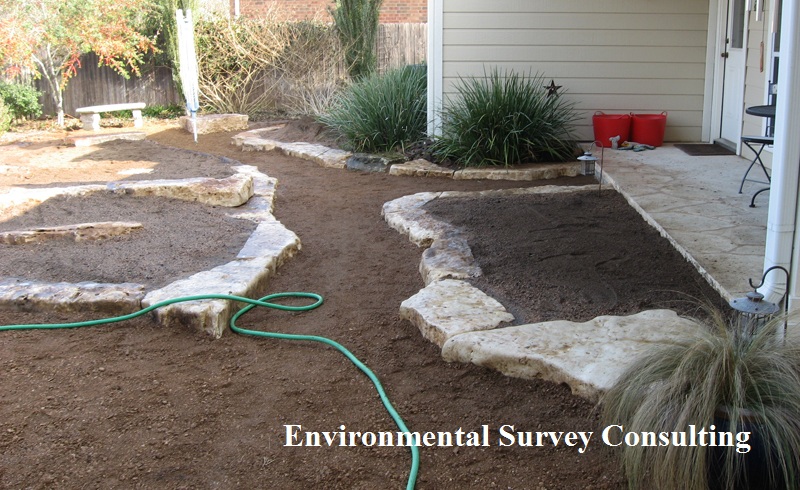 Laying rock borders, Environmental Survey Consulting