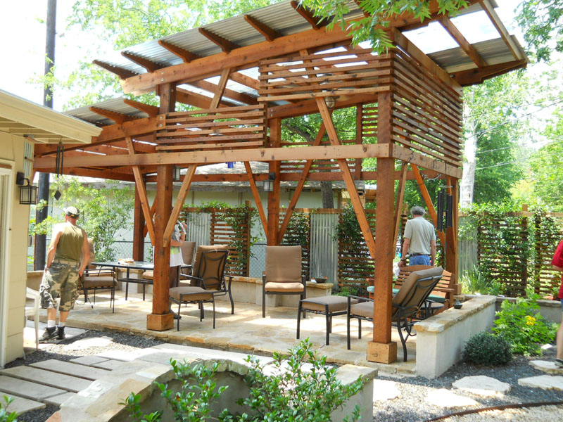 Patio arbor and path design 