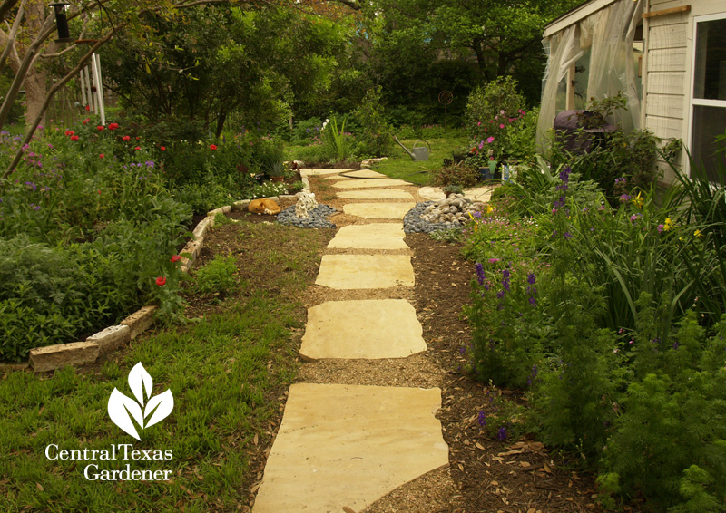 lawn replace with stone pathway (c) Linda Lehmusvirta