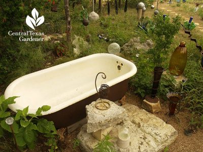 Healing garden outdoor bath
