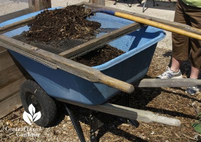 compost screen wheelbarrow handles Sheryl Williams