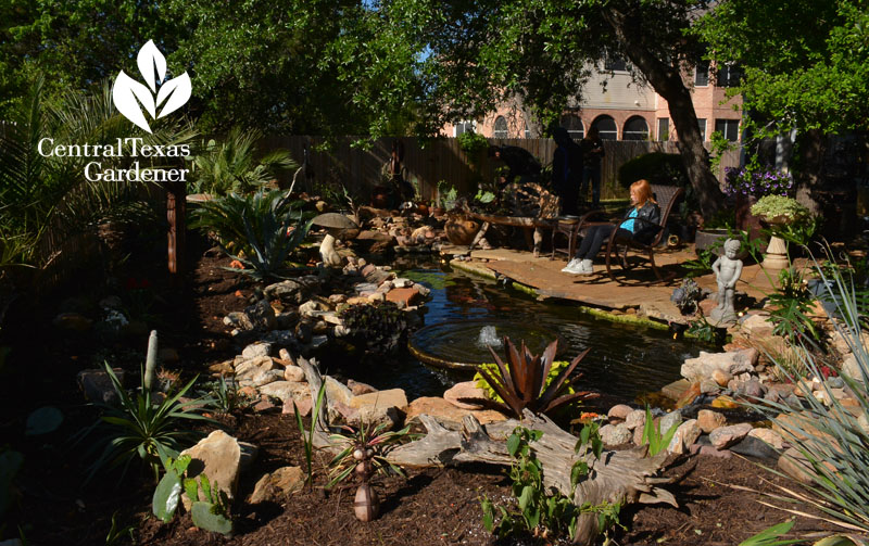 backyard pond design replace playscape central texas gardener