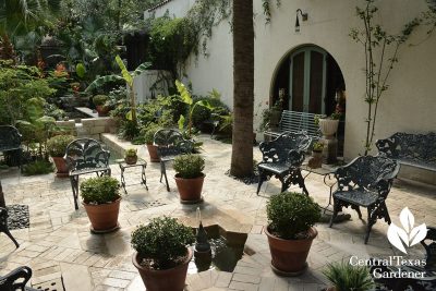 San Antonio mission-style courtyard garden design central texas gardener
