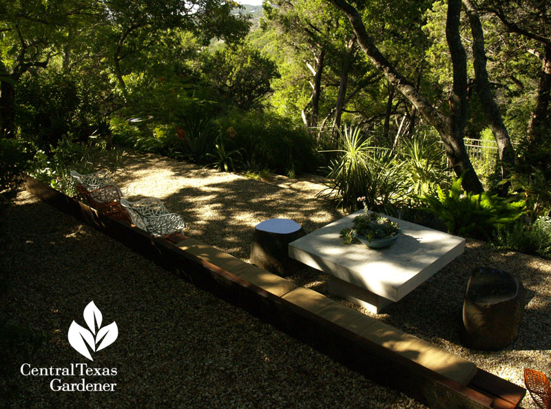 Lynne Dobson's shady garden on a slope Central Texas Gardener