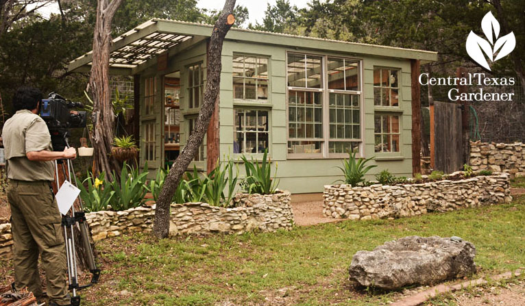 greenhouse salvaged materials and telephone poles central texas gardner 