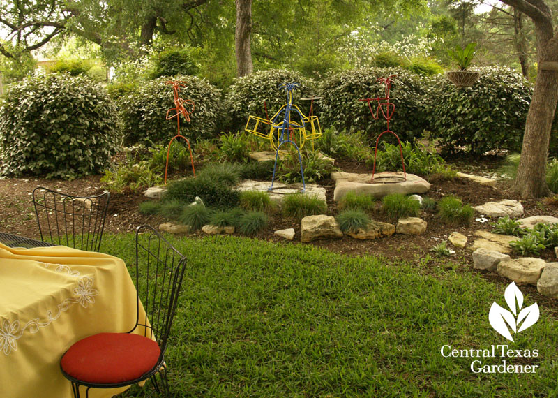 musician garden art shady garden central texas gardener 