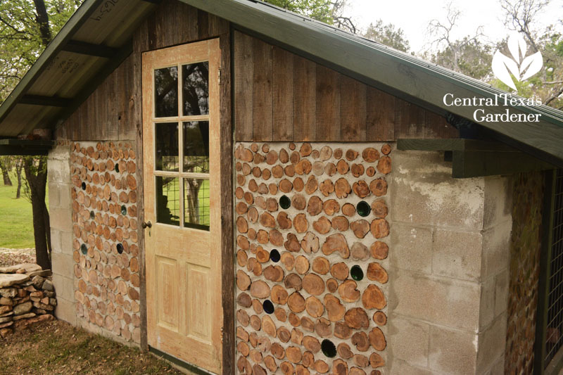cordwood shed Liberty Hill Central Texas Gardener