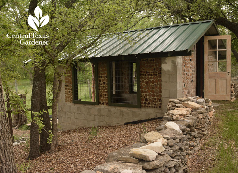 cordwood shed Liberty Hill Central Texas Gardener