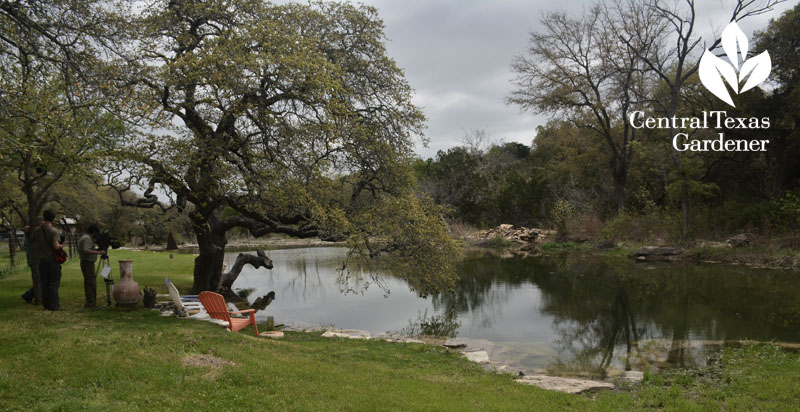 homemade small lake Liberty Hill Central Texas Gardener