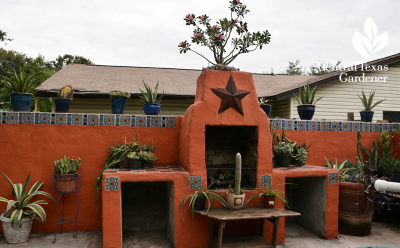 cinder block stucco wall Central Texas Gardener