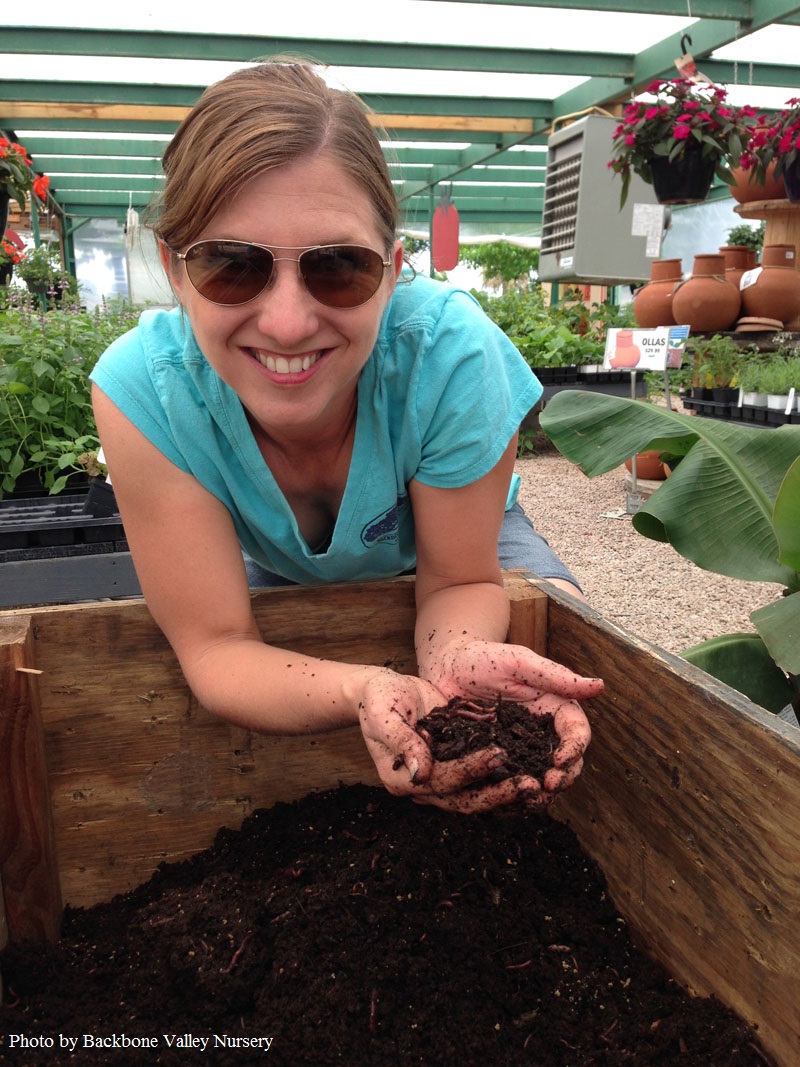 worm composting Jessica Robertson Backbone Valley Nursery