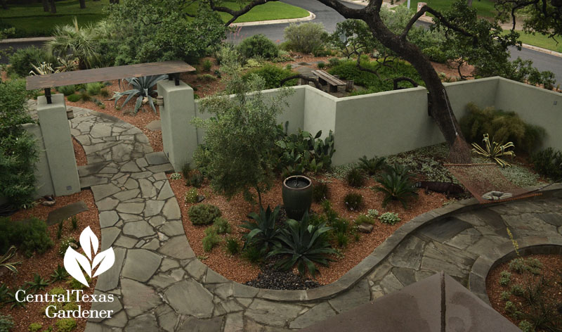 contemporary garden and arbor Central Texas Gardener 