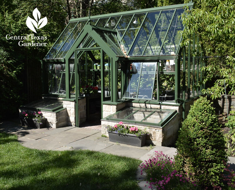 cute greenhouse with cold frames Toronto Central Texas Gardener