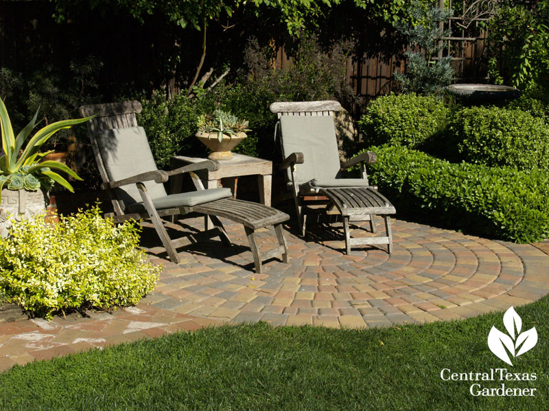 patterned brick small patio Central Texas Gardener 