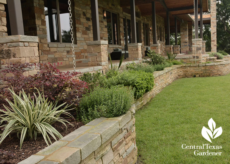 Raised bed along porch Central Texas Gardener