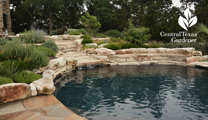 natural looking pool Hill Country garden Central Texas Gardener