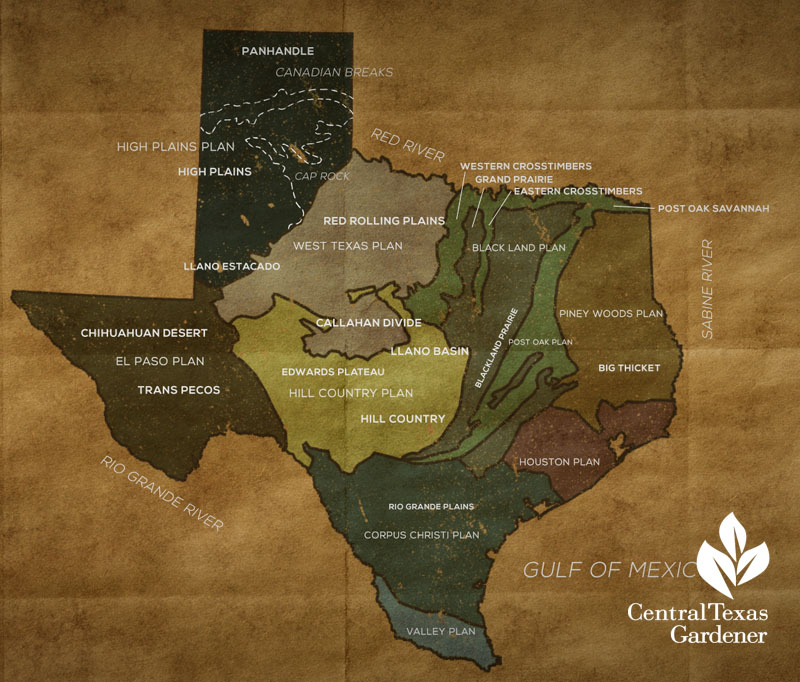 Texas ecoregion map Central Texas Gardener