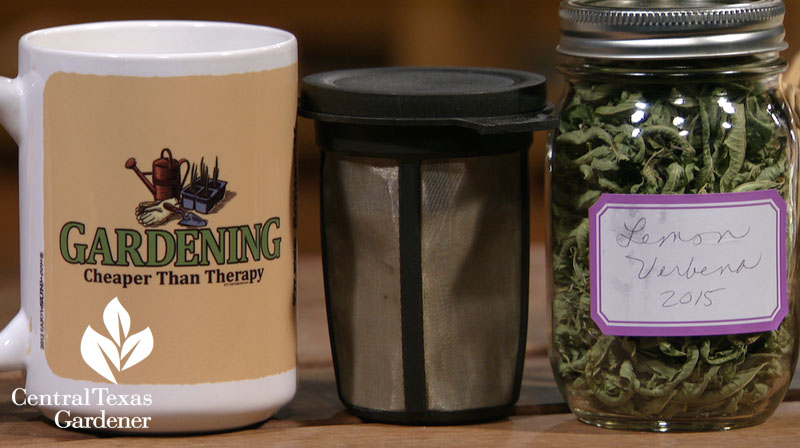 mug and lemon verbena gift idea Central Texas Gardener