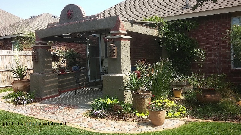 cute Alamo styled patio Central Texas Gardener