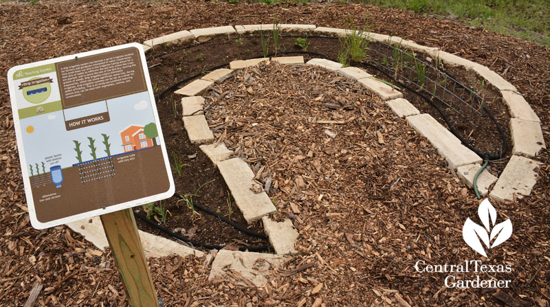 horseshoe drip irrigation sign Central Texas Gardener