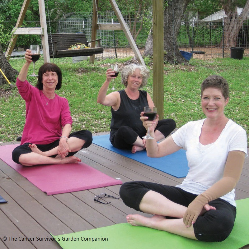 yoga Jenny Peterson Cancer Survivor's Garden Central Texas Gardener