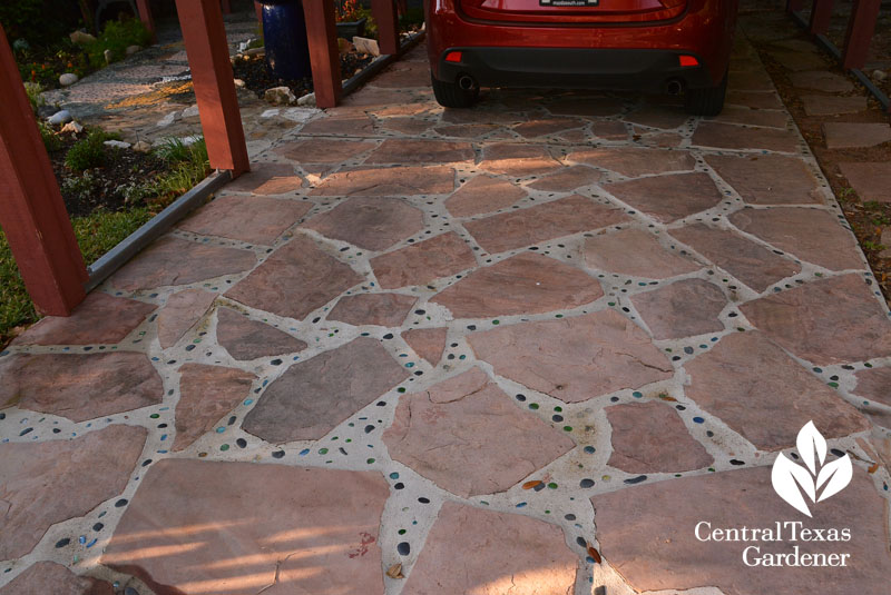 flagstone marble carport floor Central Texas Gardener