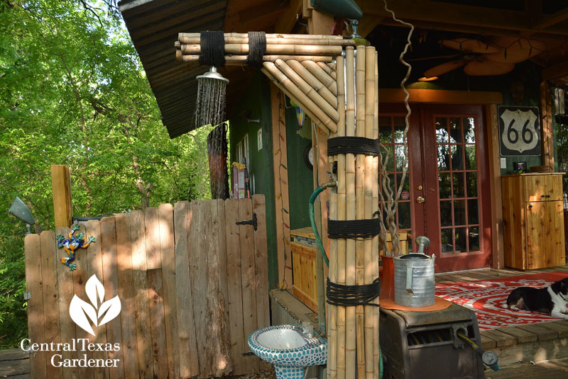 outdoor shower Central Texas Gardener