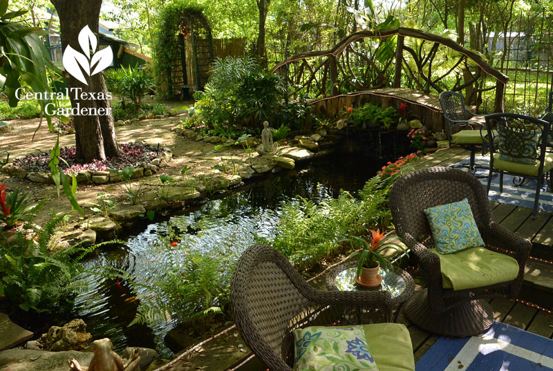 patio to pond Central Texas Gardener