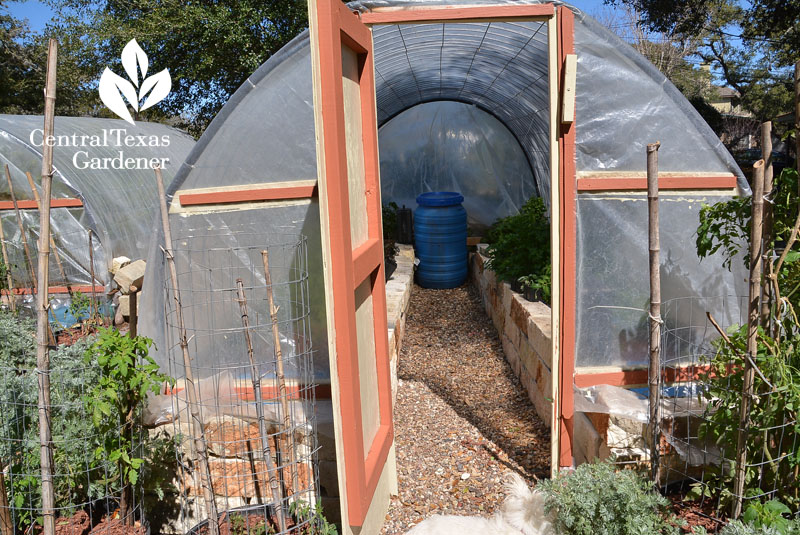 homemade greenhouse door Central Texas Gardener
